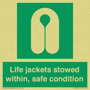 Life jackets stowed within